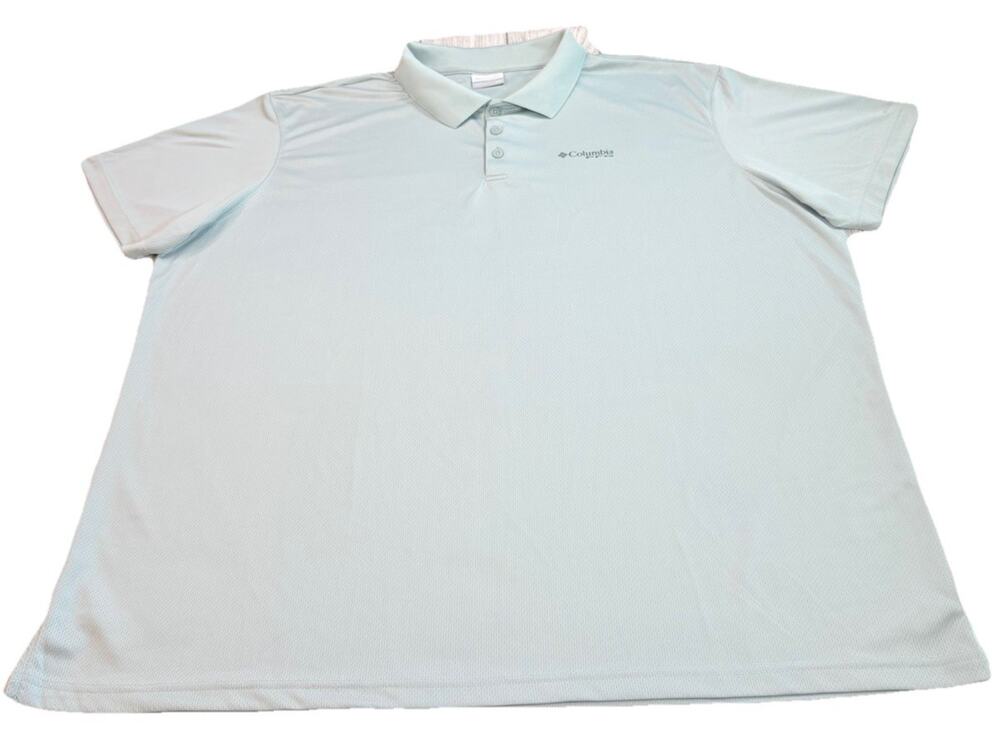 Columbia Men’s PFG Solar Stream Polo Shirt Gray Fishing Performance Size 3XT